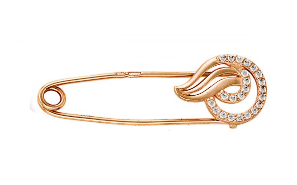 Золота шпилька БШ236 Золотая Брошь БШ236 булавка