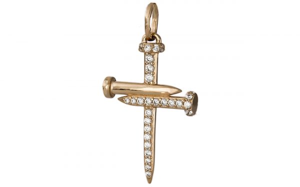 Золотая подвеска крестик КР221