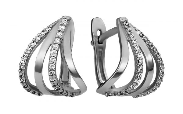 Срібні сережки СВ1858-С Серебряные серьги СВ1858-С