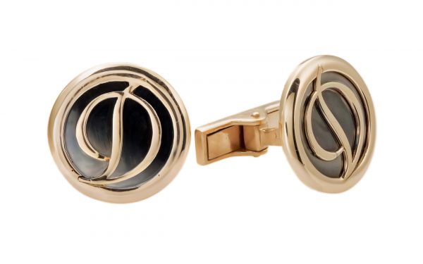 Золотые запонки БШ238