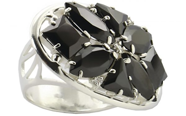 Срібна каблучка КВ1652.2-С Серебряное кольцо КВ1652.2-С