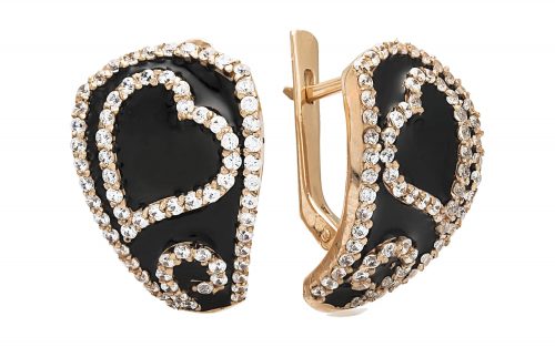 Сережки золотые с эмалью СВ1435.14