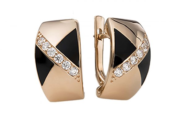 Сережки золоті з емаллю СВ1438.14