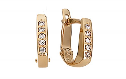 Сережки золотые с фианитами СВ1443 Сережки золотые с фианитами СВ1443