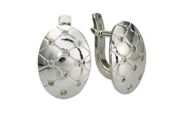 Золотые серьги с кубическим цирконием СВ1518