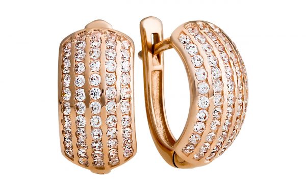 Золоті сережки з фіанітами СВ1712