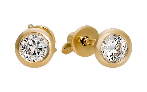 Золотые серьги с фианитами СВ1775.2