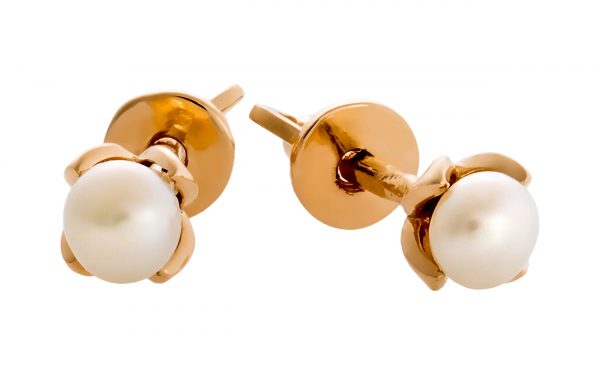 Сережки золотые с жемчугом СВ1786