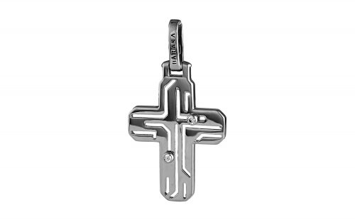 Серебряный крестик КР222-С Срібний хрестик КР222-С
