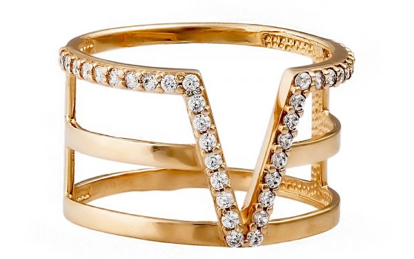 Золотое кольцо КВ2843 Золота каблучка КВ2843