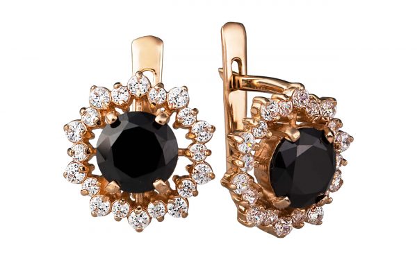 Сережки золоті з фіанітами СВ1210 Золоті сережки СВ1210