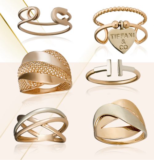 Каблучки золоті без вставок