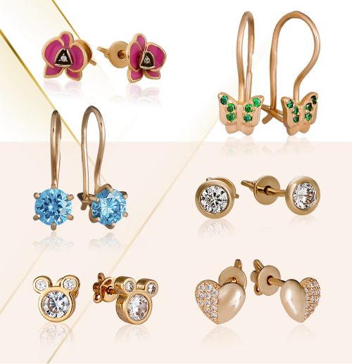 Сережки золоті дитячі