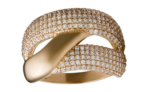 Золота каблучка КВ2524 Золотое кольцо КВ2524