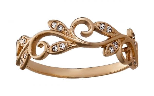 Золота каблучка КВ2539 Золотое кольцо КВ2539