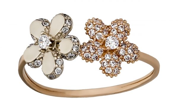 Золота каблучка КВ2654 Золотое кольцо КВ2654