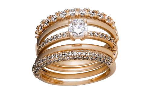 Золота каблучка КВ2694 Золотое кольцо КВ2694