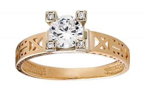 Золота каблучка КВ2763 Золотое кольцо КВ2763