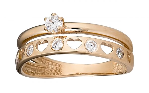 Золота каблучка КВ2764 Золотое кольцо КВ2764