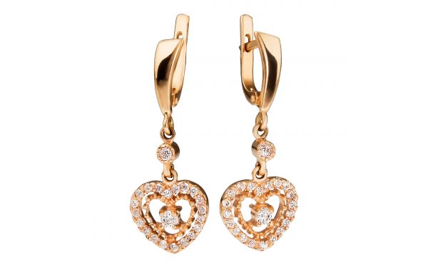 Золотые серьги СВ1509