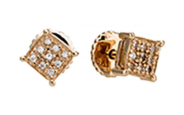Золоті сережки з фіанітами СВ1529 Золотые серьги СВ1529