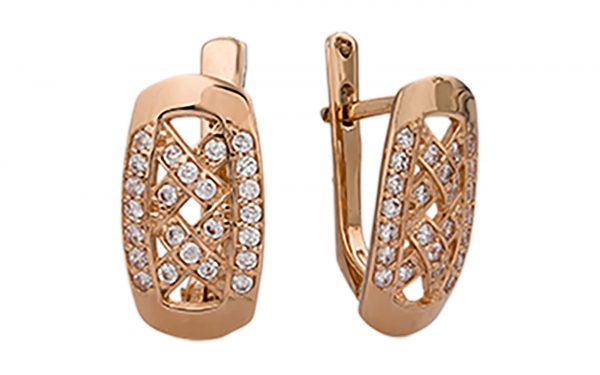 Золотые серьги СВ1537