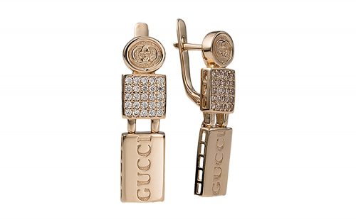 Золотые серьги СВ1564