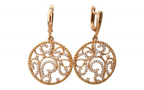 Золотые серьги СВ1596