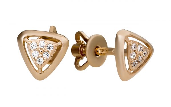 Золотые серьги СВ1833