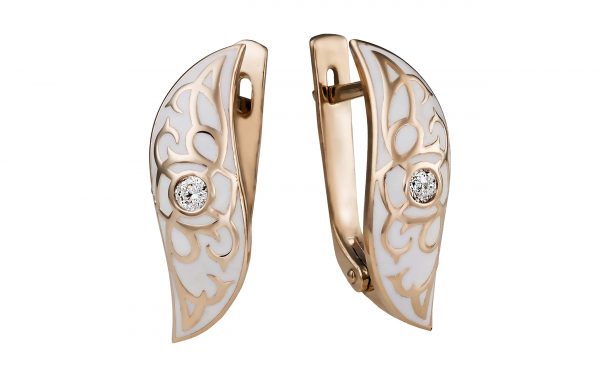 Золоті сережки з фіанітами СВ1851.1 Золотые серьги СВ1851.1