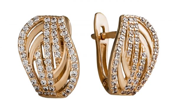 Золотые серьги СВ1906