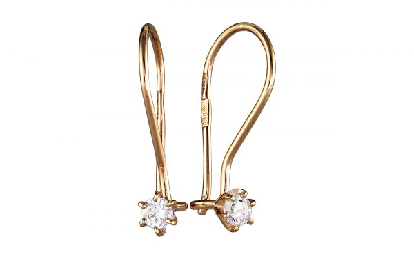 Золотые серьги СВ1347