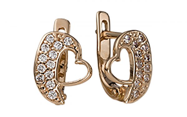 Золоті сережки СВ1431 Золотые серьги СВ1431