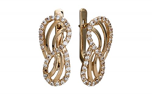 Золоті сережки СВ1450 Золотые серьги СВ1450