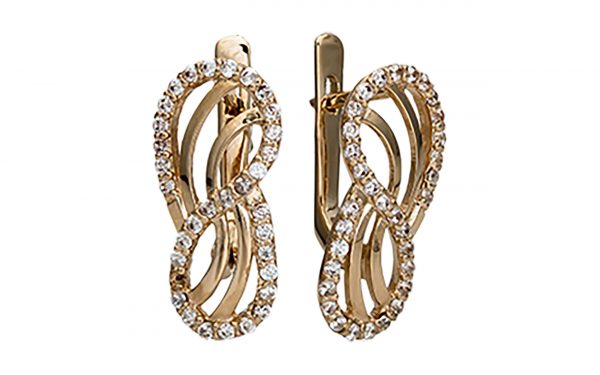 Золоті сережки СВ1450 Золотые серьги СВ1450