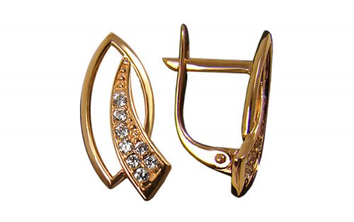 Золоті сережки СВ1453 Золотые серьги СВ1453