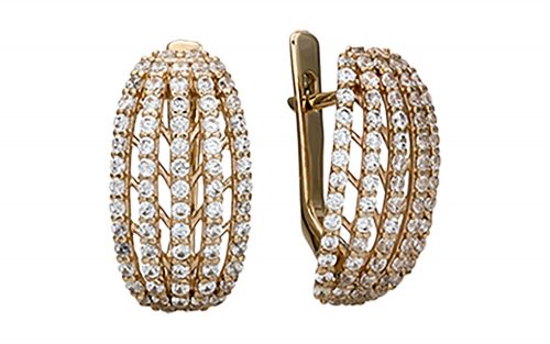 Золотые серьги СВ1458