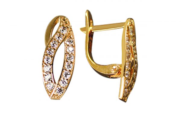 Золотые серьги СВ1464