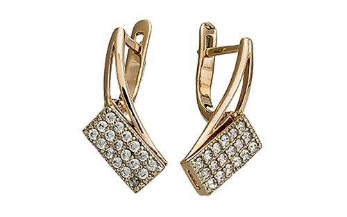 Золотые серьги СВ1478