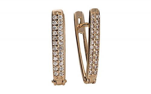 Золотые серьги СВ1484