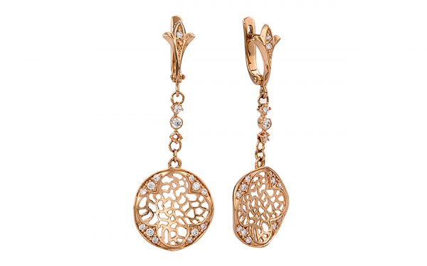 Золоті сережки СВ1488 Золотые серьги СВ1488