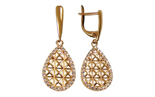 Золотые серьги СВ1493