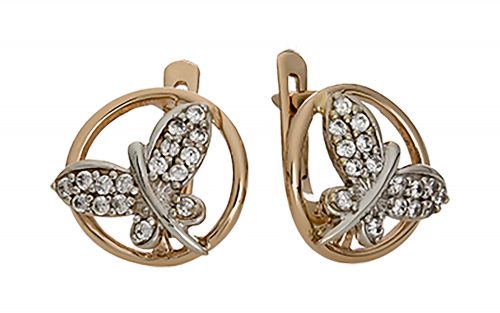 Золотые серьги СВ1513