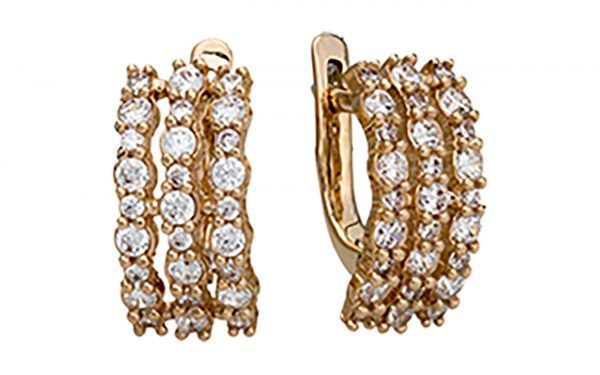 Золотые серьги СВ1515