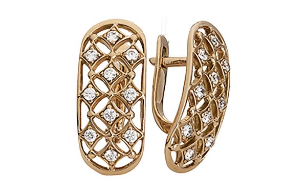 Золотые серьги СВ1520