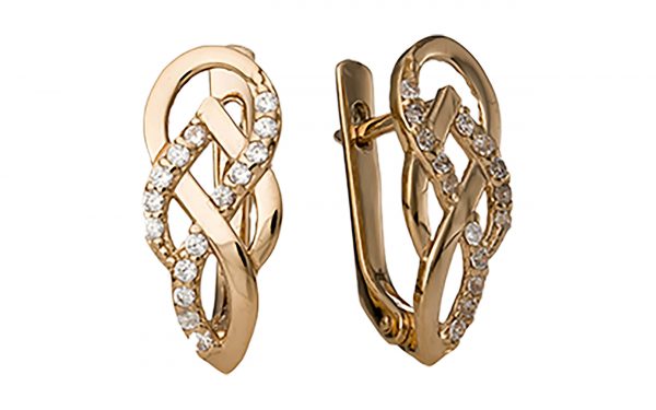 Золотые серьги СВ1528