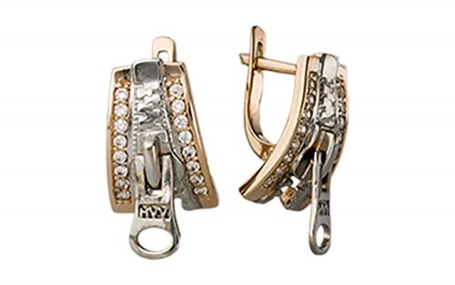 Золотые серьги СВ1538