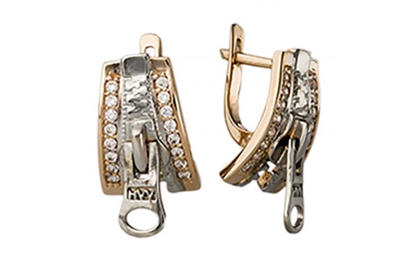 Золотые серьги СВ1538