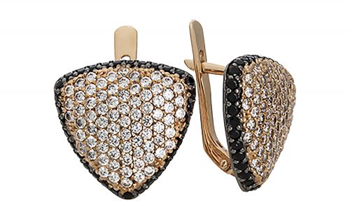 Золоті сережки СВ1539 Золотые серьги СВ1539