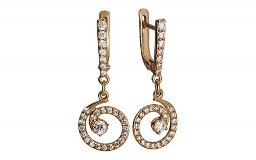 Золотые серьги СВ1540